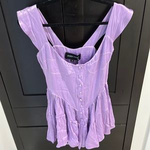 Vanessa Mooney NWT romper in lilac satin size S